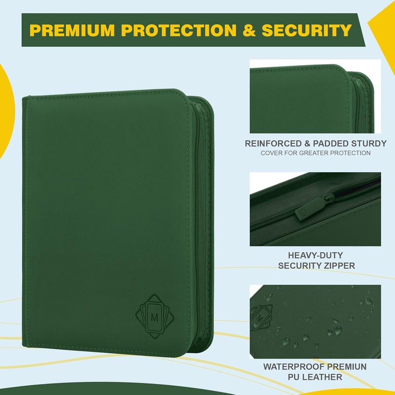 MOSLA Toploader Binder,4-Pocket Side Load Trading Card Album, Holds 128 Cards with Double-Sided Pockets for MTG, Sports Cards, Top Loader Storage - Image 4